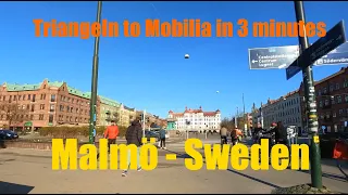 MALMÖ Triangeln to Mobilia in 3 MINUTES, Citywalk April 2022