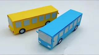 Paper Bus Making | How to Make Paper Bus 🚌 | Easy Paper Craft | Origami Bus Making