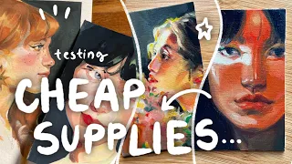 CAN BEGINNERS MAKE GOOD ART? trying art supplies on a budget of $20 💸 👀