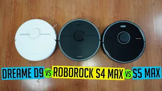 Dreame D9 vs. Roborock S4 Max vs. S5 Max [Is Dreame Better Than Roborock?]