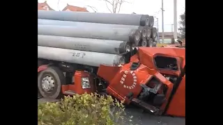 Truck fail compilation【E26】--Pure sound compilation of trucks fails,Top dangerous moments of dumpers