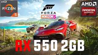 Forza Horizon 5 RX 550 2GB 1080p, 900p, 720p