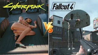 Cyberpunk 2077 Physics vs Fallout 4 Physics - Which game is better?? | Gaara