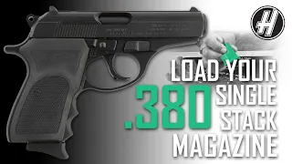 Load your single stack .380 ACP magazine.