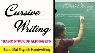 Basic Stock Of Alphabets | Cursive Writing for Beginners | Beautiful English handwriting