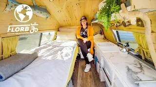 YOUNG WOMAN Converts Truck into Full Time MICRO HOME to Ditch Apartment Living