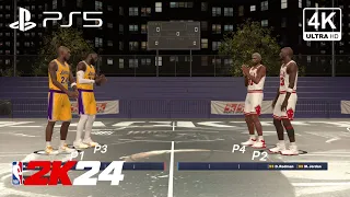 BLACKTOP | Kobe & LeBron 2v2 Jordan & Rodman | Lakers vs Bulls