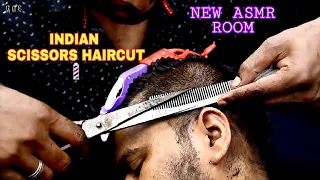 30 Minutes Scissors ASMR Haircut  Only Scissors Haircut  Relaxing Scissor Haircut  Indian ASMR