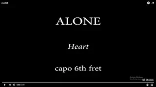 ALONE - Heart (easy chords and lyrics) 6th fret