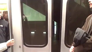 Washington, DC metro: someone in the way of the doors