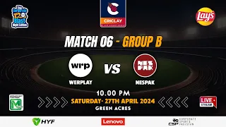 WeRplay vs NESPAK - Group B Match 8 - Criclay: The Corporate T20 Blast - Night Edition