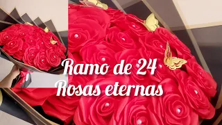 te enseño el armado de ramo de 24 rosas #rosasdeliston #rosaseternas #tutorial #pasoapaso #ramos