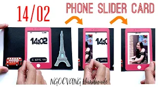 THIỆP ĐIỆN THOẠI TRƯỢT (PHONE SLIDER CARD) - NGOC VANG Handmade