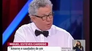 Entrevista de Miguel Esteves Cardoso ao Telejornal da RTP1