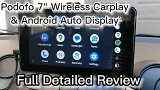 $100 Podofo 7" Wireless Carplay Display