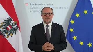 Videobotschaft von Außenminister Schallenberg zur Europawahl am 9. Juni 2024