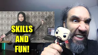 Melsickscreamoannie is VERY GOOD AND FUNNY! Great Indonesian guitarist reaction Slayer cover!