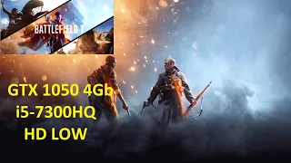 Test Laptop. Battlefield 1 - Low Settings, HD (Dell XPS 9560 - i5-7300HQ, GTX 1050)