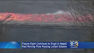 Incredible Video Of Fast Lava Flow From Fissure 8 In Hawaii