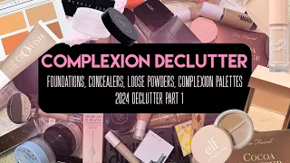 ✨Complexion Declutter | Foundation, Concealer, Powders, Complexion Palettes | 2024 Declutter Part 1✨