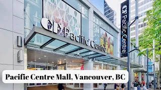 Walking Through Pacific Centre Mall, Downtown Vancouver, Canada, BC, asmr