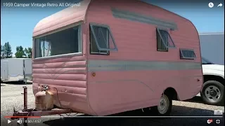 1959 Camper Vintage Retro All Original