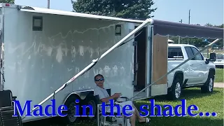 Installing an awning onto a cargo trailer
