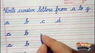 Cursive Writing for Beginners | Small Letters / Lowercase Alphabets | Howto Tutorial a to z