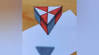 HOW TO DRAW TRIANGLE 3D ILLUSION DRAWING | 3D DRAWING  @mr.indianchitrkar