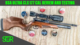 BSA ULTRA CLX 177 CAL REVIEW #TESTING at 25 & 50 YARDS Sweet airgun from across the pond