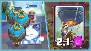 🗿 BALLOON FOR 2.1 ELIXIRE! VERY FAST DECK / Clash Royale