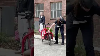 Cargo bike racing. Unload that cargo and don't forget your banana