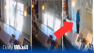 Female bakery employee outsmarts thief and locks him inside
