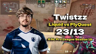 CS2 POV Liquid Twistzz (23/13) vs FlyQuest (Mirage) @ ESL Pro League Season 19