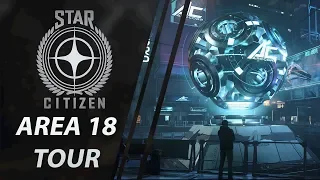 Star Citizen | Arccorp Area 18 [NEW] Complete Walkthrough Tour in 4K | CenterStrain01