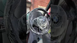 Detailing ASMR- If your steering wheel is shiny like this one! Then it’s DIRTY! #shorts