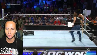 WWE Smackdown 7/2/15 Roman Reigns vs Seth Rollins