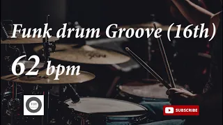 Funk Drum Groove HH 16th - 62 bpm - HQ