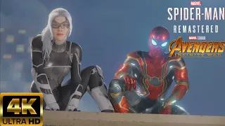 Spider man and Black Cat Team Up With MCU Iron Spider Suit - Marvels Spider-Man PS5