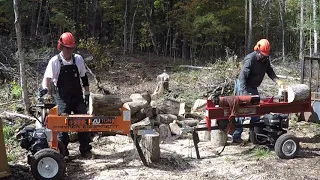 #88 BRAVE 20 TON Dual Split Log Splitter Comparison  Vs  22 TON Single Split