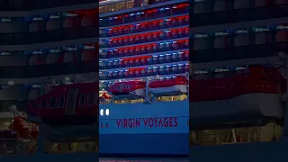 Virgin Voyages Valiant Lady Sunday night at Government Cut in Miami Beach, Florida