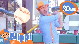 Take Me Out to the Baseball Game | Blippi Songs｜Kids Songs｜Trucks for Kids