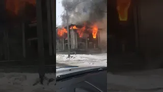 Пожар в Новодвинске