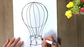 How to Draw a Hot Air Balloon Using a Marker