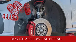 MK7 GTI Gets APR lowering springs (perfect ride height!!)