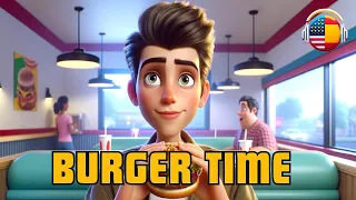 LEARN SPANISH QUICKLY with a BILINGUAL STORY for A1 Level - Burger Time