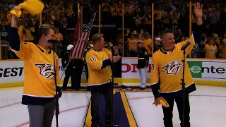 Rascal Flatts kicks off Nashville’s playoffs with national anthem