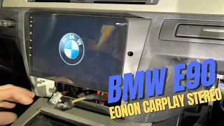 BMW E90 323i EONON CarPlay Touchscreen Radio INSTALLATION  (2005-2011 3-series) Q65PRO