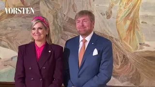 Willem-Alexander en Máxima spreken met pers in Zweden