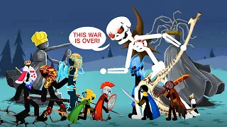 Resurrection 3 - Ice, Lava, Voltaic Griffon vs Marrowkai - dc2 - a stick war legacy animation